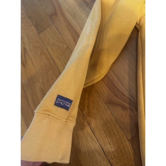Vintage Jansport Emory & Henry‎ College Sweatshirt Crewneck Yellow Embroidered M - Picture 5 of 11